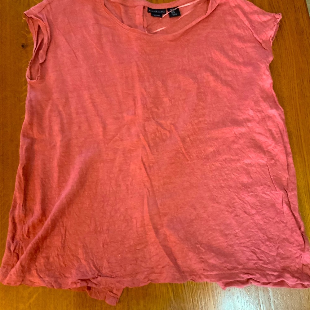 Linen salmon color sleeveless